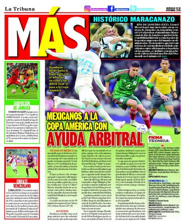 Las reacciones de la prensa de Honduras tras su eliminación ante México
