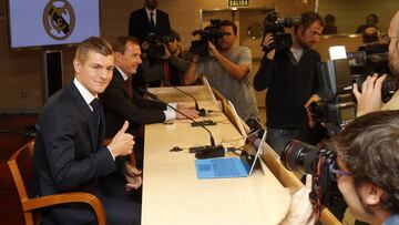 Kroos, en el acto de este jueves.