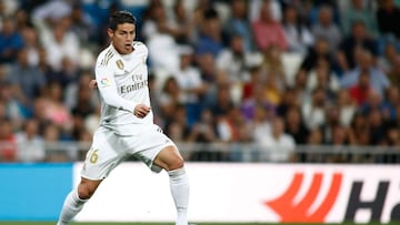 Soccer: La Liga - Real Madrid v CA Osasuna
 James Rodriguez of Real Madrid during the Spanish League (La Liga) football match played between Real Madrid and CA Osasuna at Santiago Bernabeu Stadium in Madrid, Spain, on September 25, 2019.
 
 
 25/09/2019 O