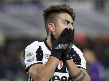 Juventus' Paulo Dybala reacts to the news about the financial situation in Seria A.