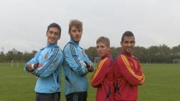 <b>A POR OTRA. </b>Mariño, De Gea, Muniain y Montoya, campeones de Europa en 2011, siguen en el equipo.