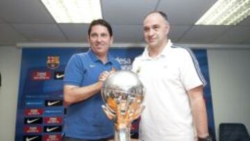 Los entrenadores Xavi Pascual y Pablo Laso en una imagen de archivo.