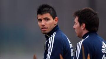 Sergio 'Kun' Aguero, con la selección argentina.