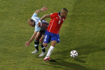 Arturo Vidal en 2015 jugó 10 partidos y anotó 4 goles.