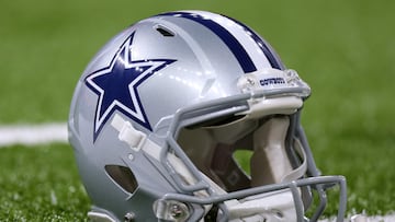 NEW ORLEANS, LOUISIANA - SEPTEMBER 29: A Dallas Cowboys helmet is pictured during a game against the New Orleans Saints at the Mercedes Benz Superdome on September 29, 2019 in New Orleans, Louisiana. (Photo by Jonathan Bachman/Getty Images)