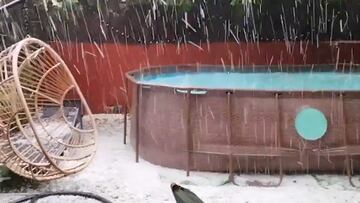 Una intensa tormenta veraniega deja fuertes granizadas en Madrid