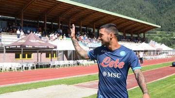 DIMARO, ITALY - JULY 11: Matteo Politano of Napoli during a training session on July 11, 2022 in Dimaro, Italy. (Photo by SSC NAPOLI/SSC NAPOLI via Getty Images)