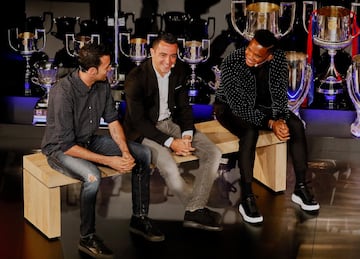 Busquets, Xavi and Eto'o.