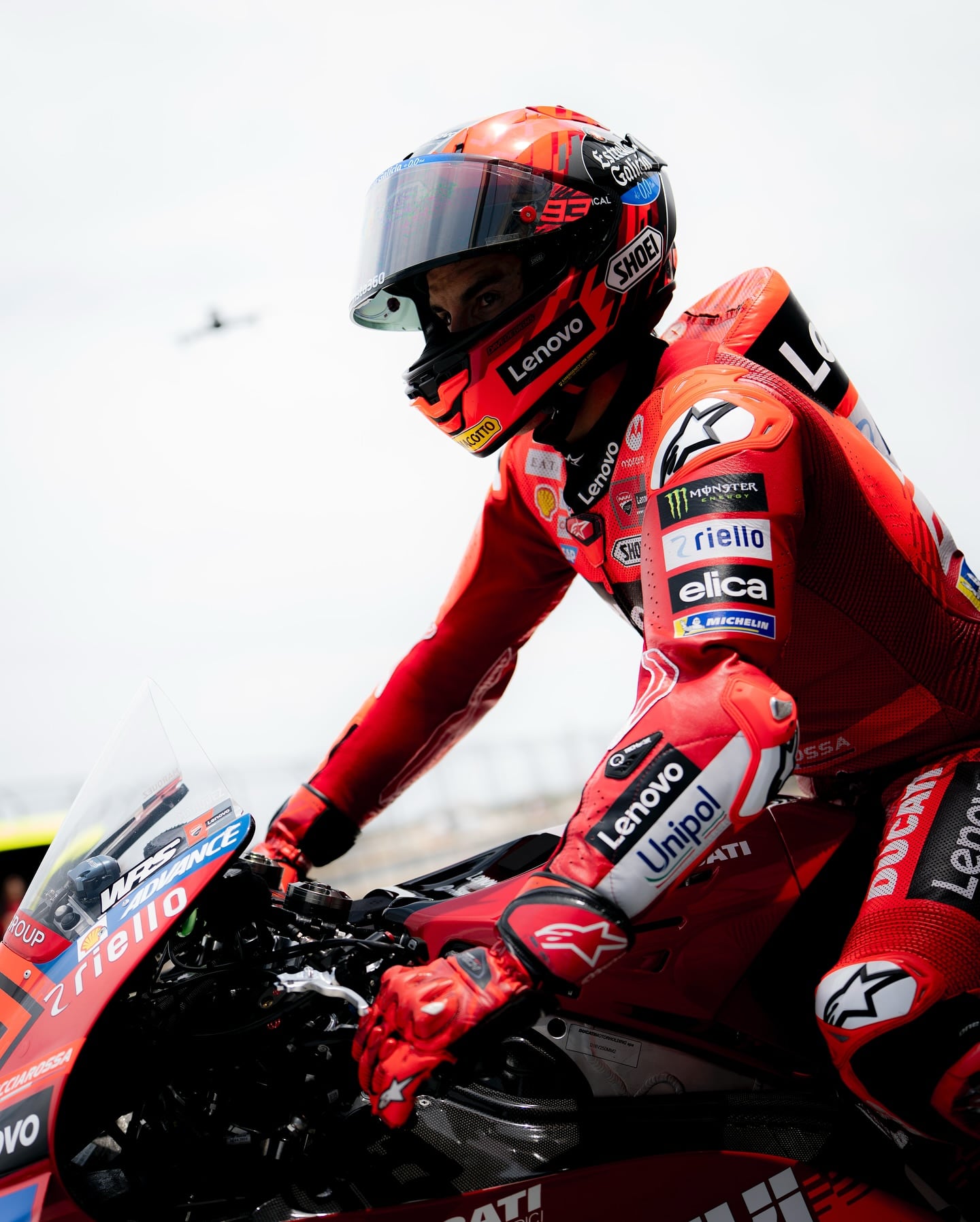 Marc Márquez con la Ducati de MotoGP.