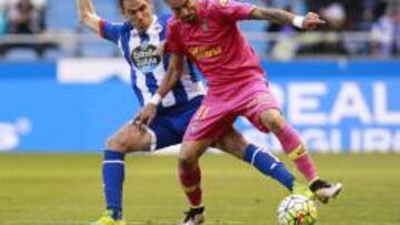 Momo durante el partido contra el Depor.