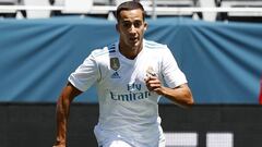 Lucas V&aacute;zquez durante el partido entre el Manchester United y el Real Madrid de la International Champions Cup. 