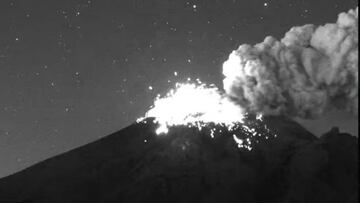 Video: Así se vieron las impresionantes bombas de lava del Popocatépetl