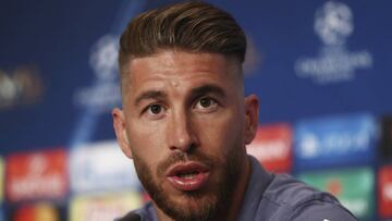 700057108. Cardiff (United Kingdom), 02/06/2017.- A handout photo made available by the UEFA shows Sergio Ramos of Real Madrid during a press conference in Cardiff, Britain, 02 June 2017. Real Madrid will face Juventus FC in the UEFA Champions League final at the National Stadium of Wales in Cardiff on 03 June 2017. (Liga de Campeones) EFE/EPA/UEFA HANDOUT HANDOUT EDITORIAL USE ONLY/NO SALES