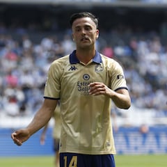 Cristian Herrera, en la rampa de salida del Deportivo