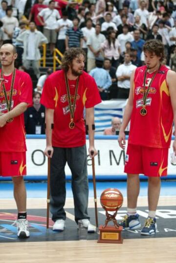 El 3 de septiembre de 2006 la Selección Española hizo historia al ganar por primera vez el oro en un Mundial de Baloncesto en Japón. La final fue contra Grecia.
Pau Gasol no pudo jugar por lesión.