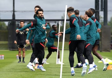 Imágenes del entrenamiento de Liverpool a tres días de jugar ante Real Madrid en la final de la Champions. Los Reds buscan su séptimo título en la Copa de Europa.