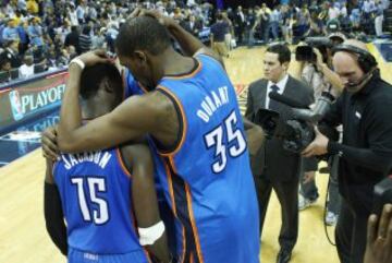 Reggie Jackson y Kevin Durant.