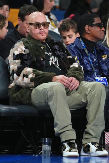 Fat Joe durante el partido de las estrellas de la NBA en el Bankers Life Fieldhouse.