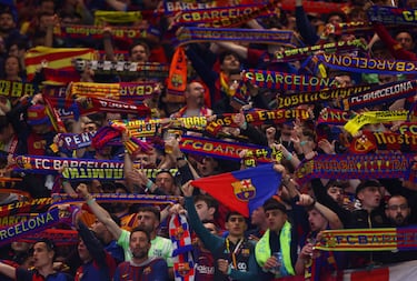 3.000 aficionados barcelonistas entraron en la grada visitante del BVB Stadion Dortmund.
