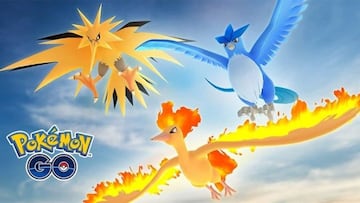 Articuno, Zapdos y Moltres en Pok&eacute;mon GO