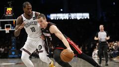 Goran Dragic durante el partido de la NBA que ha enfrentado a los Brooklyn Nets y a los Miami Heat