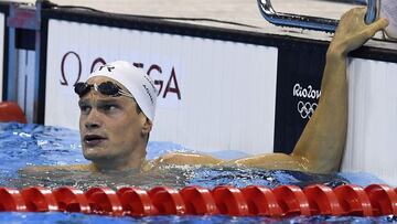 El nadador franc&eacute;s Yannick Agnel reacciona tras las series de los 200 metros libres en los Juegos Ol&iacute;mpicos de R&iacute;o 2016.