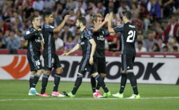 0-4. Álvaro Morata celebró el cuarto tanto.


