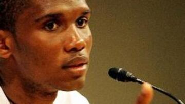 <B>APRENDER DE LOS ERRORES.</B> Eto'o ha declarado que esto no volverá a suceder y si pudiera borraría esa frase.