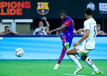 Barcelona's Ousmane Dembele scored against Real Madrid.