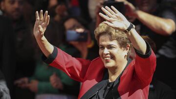 Dilma Roussef, durante los actos por el 1 de mayo.