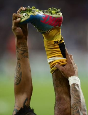 Partido de la Champions League, grupo B. Real Madrid-Juventus. Arturo Vidal.