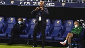 Sergio Pellicer, durante el Málaga - Sporting.