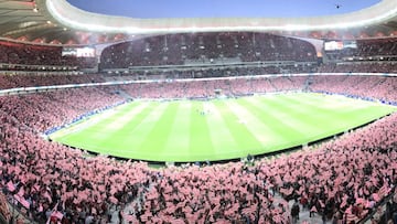 El Wanda Metropolitano, en el partido inaugural ante el M&aacute;laga. 