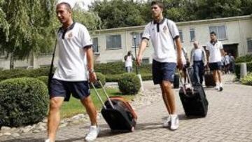 Los jugadores del Espanyol en Holanda