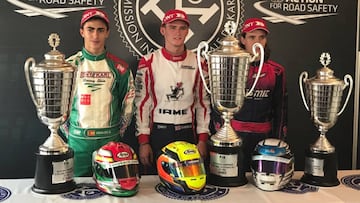 Podio de Vidales en el Mundial OK bajo la mirada de Alonso