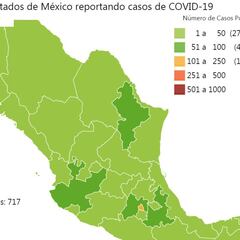 Mapa y casos de coronavirus en México por estados hoy 28 de marzo