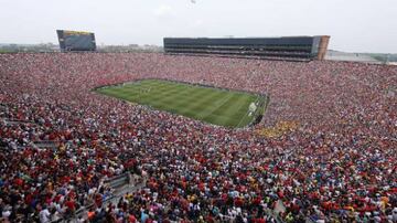 El estadio de Michigan abarrotado en el united-Madrid.