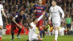 James felicitó a los jugadores del Barça después del clásico