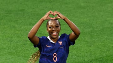 FILE PHOTO: Soccer Football - UEFA Women's Euro 2025 - Quarter Final - France v Germany - St. Jakob-Park, Basel, Switzerland - July 19, 2025 France's Grace Geyoro celebrates scoring their first goal REUTERS/Bernadett Szabo/File Photo