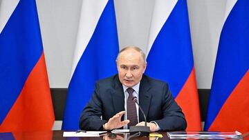 Russian President Vladimir Putin chairs a meeting with officials and heads of the country's military industrial sector outside Moscow, Russia, May 25, 2024. Sputnik/Sergei Bobylyov/Pool via REUTERS ATTENTION EDITORS - THIS IMAGE WAS PROVIDED BY A THIRD PARTY.