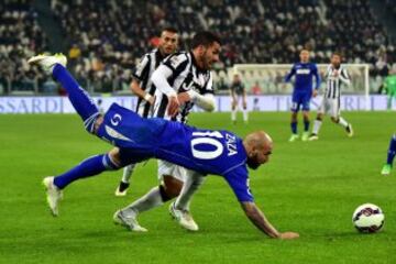 Arturo Vidal fue titular en Juventus que visitó a Sassuolo.