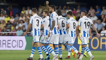 Willian José celebra su gol ante el Villarreal.