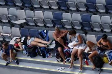 Los aficionados en las gradas durante el Abierto de Australia