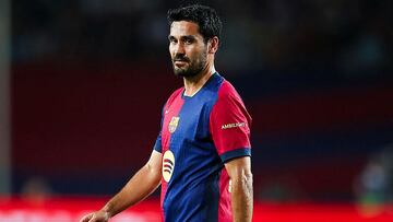 Gündogan, en un partido con el Barça.