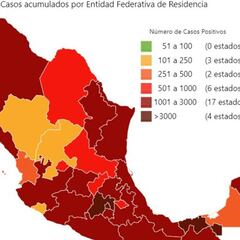 Mapa y casos de coronavirus en México por estados hoy 25 de mayo
