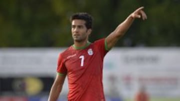 Masoud, durante un partido con Ir&aacute;n.