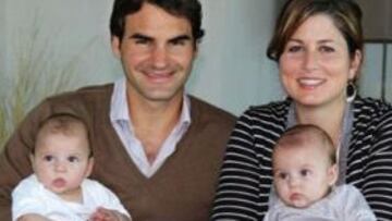 Federer: foto navideña de familia