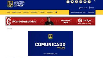 La AD Alcorcón también toma medidas contra el coronavirus