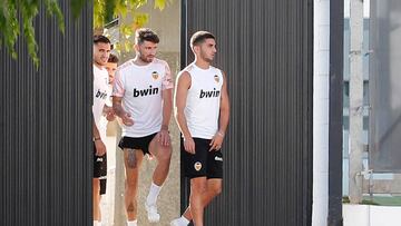 Maxi G&oacute;mez, Florenzi, Piccini y Ferran Torres, en la sesi&oacute;n del lunes. 