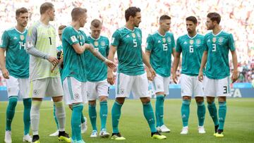 Los jugadores de Alemania, tras quedar eliminados del Mundial de Rusia 2018.